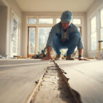 Scheurvorming in een oude vloer toont waarom een sterke ondervloer belangrijk is bij renovaties.