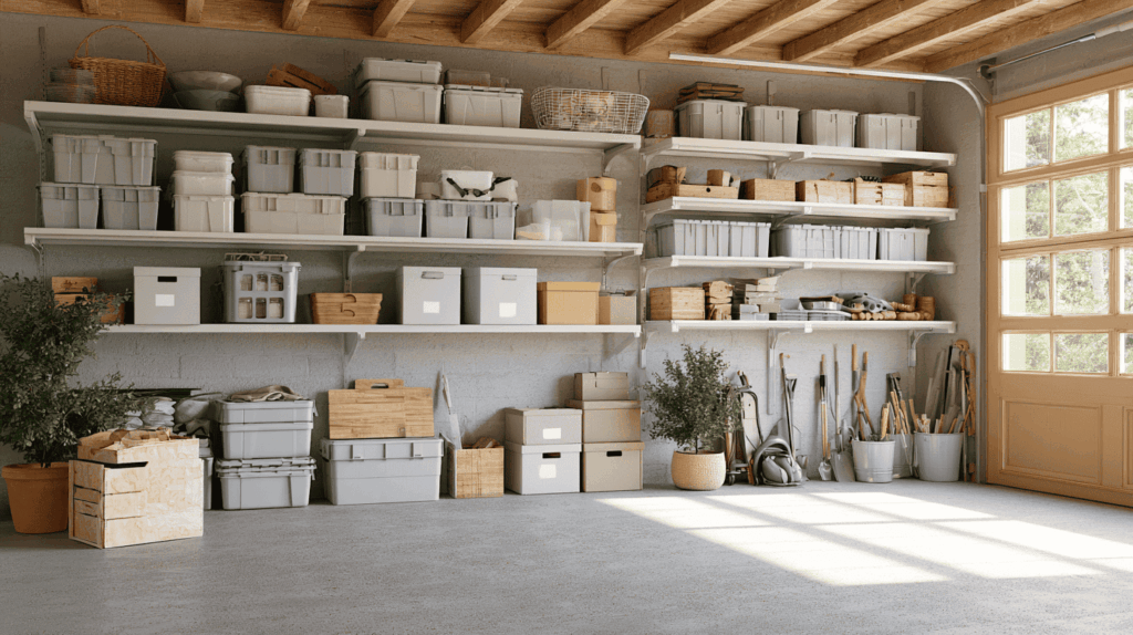 Een opgeruimde garage