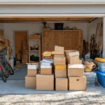 Rommelige garage die opgeruimd moet worden