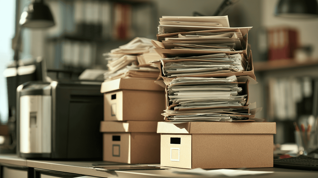 archiefdozen sorteren voor vernietiging bij bedrijfspand leegmaken